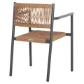 ΠΟΛΥΘΡΟΝΑ ΑΛΟΥΜΙΝΙΟΥ STER HM5786.12 ΑΝΘΡΑΚΙ-ΣΥΝΘ.RATTAN ΜΠΕΖ 55,5x53x78Υεκ.