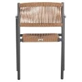 ΠΟΛΥΘΡΟΝΑ ΑΛΟΥΜΙΝΙΟΥ STER HM5786.12 ΑΝΘΡΑΚΙ-ΣΥΝΘ.RATTAN ΜΠΕΖ 55,5x53x78Υεκ.
