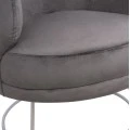 ΠΟΛΥΘΡΟΝΑ ARIEN ΓΚΡΙ ΒΕΛΟΥΔΟ ΜΕ ΑΣΗΜΙ ΒΑΣΗ HM8403.01 80x75x82Υ εκ.