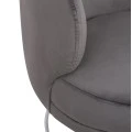 ΠΟΛΥΘΡΟΝΑ ARIEN ΓΚΡΙ ΒΕΛΟΥΔΟ ΜΕ ΑΣΗΜΙ ΒΑΣΗ HM8403.01 80x75x82Υ εκ.