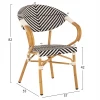 ΠΟΛΥΘΡΟΝΑ BAMBOO LOOK HM5861.01 ΜΑΥΡΟ-ΛΕΥΚΟ 57x55x82 εκ.
