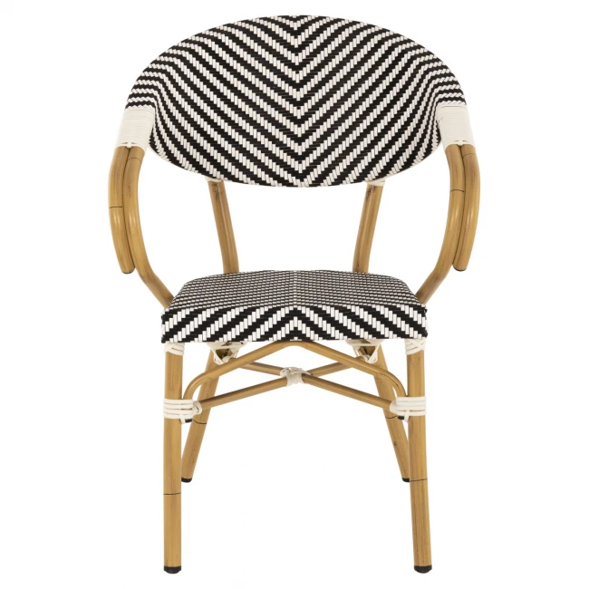 ΠΟΛΥΘΡΟΝΑ BAMBOO LOOK HM5861.01 ΜΑΥΡΟ-ΛΕΥΚΟ 57x55x82 εκ.
