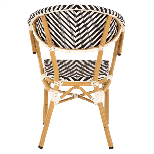 ΠΟΛΥΘΡΟΝΑ BAMBOO LOOK HM5861.01 ΜΑΥΡΟ-ΛΕΥΚΟ 57x55x82 εκ.