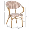ΠΟΛΥΘΡΟΝΑ BAMBOO LOOK HM5861.03 ΚΑΦΕ-ΛΕΥΚΟ 58.5x58x82Υεκ.