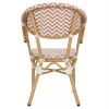 ΠΟΛΥΘΡΟΝΑ BAMBOO LOOK HM5861.03 ΚΑΦΕ-ΛΕΥΚΟ 58.5x58x82Υεκ.