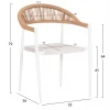 ΠΟΛΥΘΡΟΝΑ BERG HM6284.01 ΑΛΟΥΜΙΝΙΟ & TEXTILENE ΛΕΥΚΟ--P.E.TWISTED RATTAN 55x56x79Υεκ