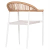 ΠΟΛΥΘΡΟΝΑ BERG HM6284.01 ΑΛΟΥΜΙΝΙΟ & TEXTILENE ΛΕΥΚΟ--P.E.TWISTED RATTAN 55x56x79Υεκ