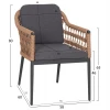 ΠΟΛΥΘΡΟΝΑ BOXER HM6556.01 ΑΛΟΥΜΙΝΙΟ & OLEFIN ΓΚΡΙ-TWIST WICKER 58x60x80Yεκ