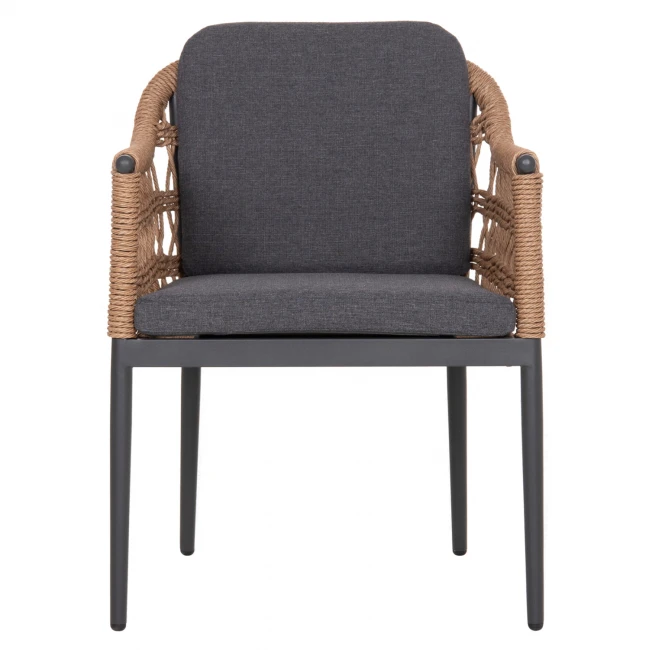 ΠΟΛΥΘΡΟΝΑ BOXER HM6556.01 ΑΛΟΥΜΙΝΙΟ & OLEFIN ΓΚΡΙ-TWIST WICKER 58x60x80Yεκ
