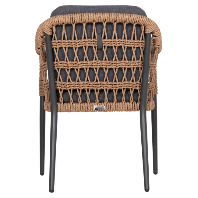ΠΟΛΥΘΡΟΝΑ BOXER HM6556.01 ΑΛΟΥΜΙΝΙΟ & OLEFIN ΓΚΡΙ-TWIST WICKER 58x60x80Yεκ