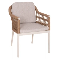 ΠΟΛΥΘΡΟΝΑ BOXER HM6556.02 ΑΛΟΥΜΙΝΙΟ & OLEFIN ΜΠΕΖ-TWIST WICKER 58x60x80Yεκ