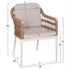 ΠΟΛΥΘΡΟΝΑ BOXER HM6556.02 ΑΛΟΥΜΙΝΙΟ & OLEFIN ΜΠΕΖ-TWIST WICKER 58x60x80Yεκ