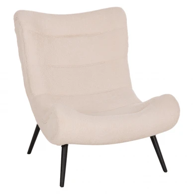 ΠΟΛΥΘΡΟΝΑ BRYM HM9605.06 ΕΚΡΟΥ ΜΠΟΥΚΛΕ ΥΦΑΣΜΑ-ΜΑΥΡΑ ΞΥΛΙΝΑ ΠΟΔΙΑ 97x80x100Υ εκ.