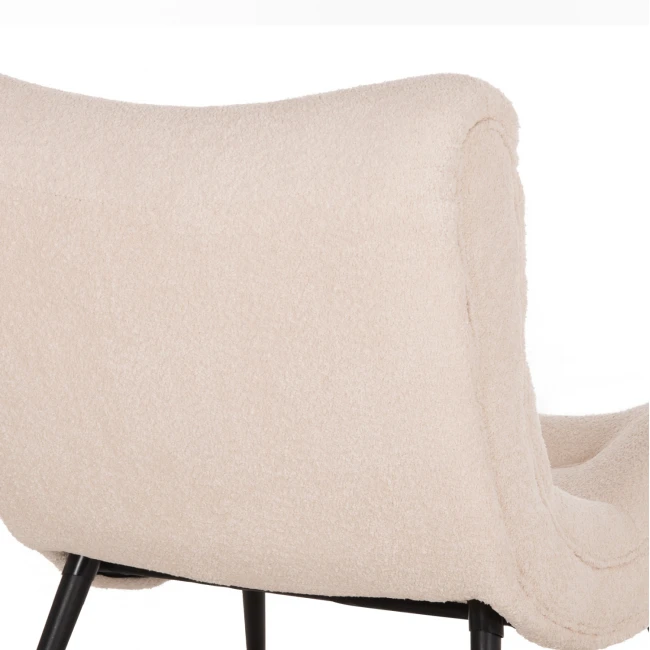 ΠΟΛΥΘΡΟΝΑ BRYM HM9605.06 ΕΚΡΟΥ ΜΠΟΥΚΛΕ ΥΦΑΣΜΑ-ΜΑΥΡΑ ΞΥΛΙΝΑ ΠΟΔΙΑ 97x80x100Υ εκ.