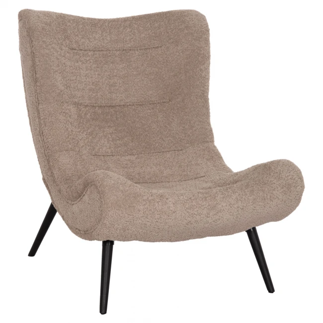 ΠΟΛΥΘΡΟΝΑ BRYM HM9605.08 ΣΚΟΥΡΟ ΜΠΕΖ ΜΠΟΥΚΛΕ ΥΦΑΣΜΑ-ΜΑΥΡΑ ΞΥΛΙΝΑ ΠΟΔΙΑ 80x95x95Υεκ.