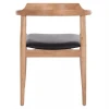 ΠΟΛΥΘΡΟΝΑ CERSEI HM9946.01 RUBBERWOOD ΣΕ LIGHT OAK & PU ΣΕ ΜΑΥΡΟ 57x53x72Υεκ
