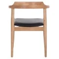ΠΟΛΥΘΡΟΝΑ CERSEI HM9946.01 RUBBERWOOD ΣΕ LIGHT OAK & PU ΣΕ ΜΑΥΡΟ 57x53x72Υεκ