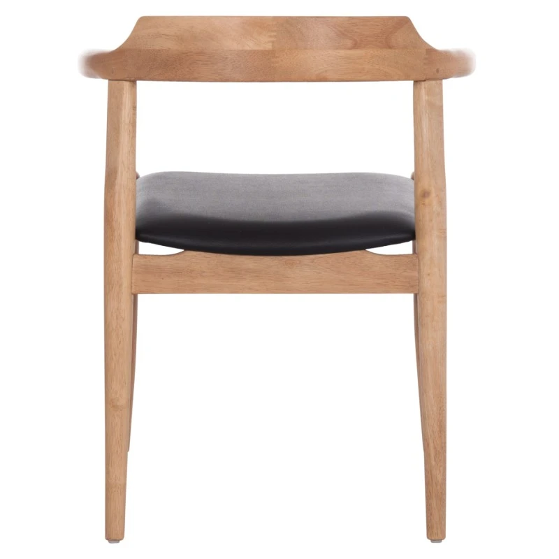 ΠΟΛΥΘΡΟΝΑ CERSEI HM9946.01 RUBBERWOOD ΣΕ LIGHT OAK & PU ΣΕ ΜΑΥΡΟ 57x53x72Υεκ