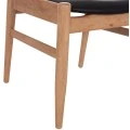 ΠΟΛΥΘΡΟΝΑ CERSEI HM9946.01 RUBBERWOOD ΣΕ LIGHT OAK & PU ΣΕ ΜΑΥΡΟ 57x53x72Υεκ