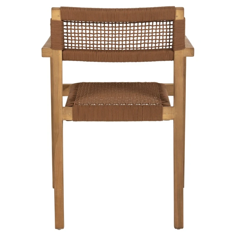 ΠΟΛΥΘΡΟΝΑ CHARLOTTE HM9637.01 ΞΥΛΟ TEAK ΦΥΣΙΚΟ & ΚΑΦΕ ΣΧΟΙΝΙ 59x54x83Y εκ.