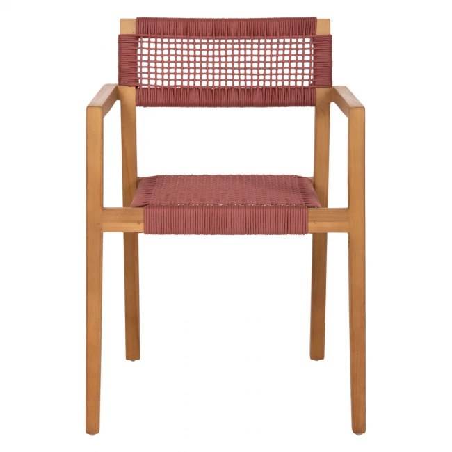 ΠΟΛΥΘΡΟΝΑ CHARLOTTE HM9637.06 ΞΥΛΟ TEAK ΦΥΣΙΚΟ & ΡΟΖ ΣΧΟΙΝΙ 59x54x83Y εκ.
