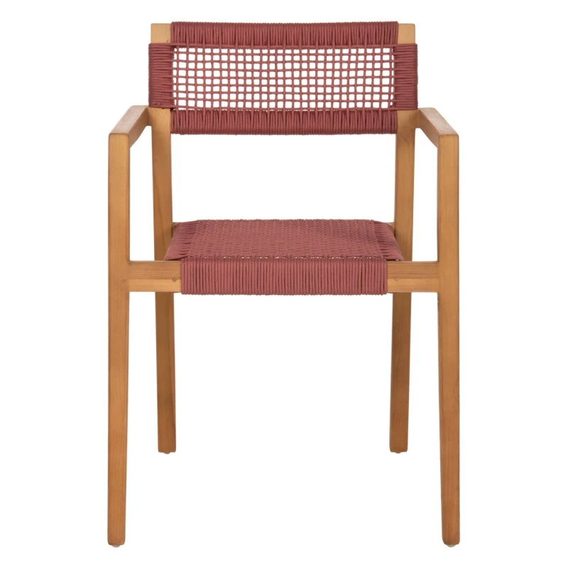 ΠΟΛΥΘΡΟΝΑ CHARLOTTE HM9637.06 ΞΥΛΟ TEAK ΦΥΣΙΚΟ & ΡΟΖ ΣΧΟΙΝΙ 59x54x83Y εκ.
