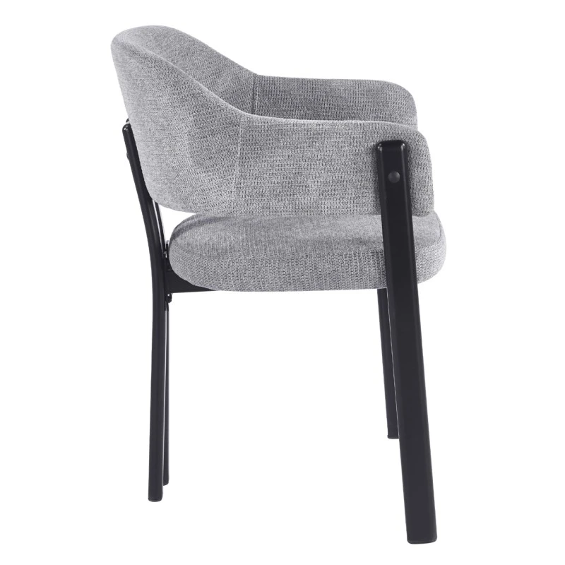 ΠΟΛΥΘΡΟΝΑ DIRENO HM18477.11 ΓΚΡΙ ΥΦΑΣΜΑ--ΜΕΤΑΛ.ΠΟΔΙΑ ΣΕ ΜΑΥΡΟ 57x58x81.5Υεκ