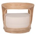ΠΟΛΥΘΡΟΝΑ DUCHESS ΑΠΟ RATTAN ΦΥΣΙΚΟ ΜΕ ΜΑΞΙΛΑΡΙ HM9478 81x59x70Y εκ.