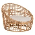 ΠΟΛΥΘΡΟΝΑ ENTO HM9814 RATTAN ΣΕ ΦΥΣΙΚΟ-ΛΕΥΚΟ ΜΑΞΙΛΑΡΙ 106x94x82Yεκ.