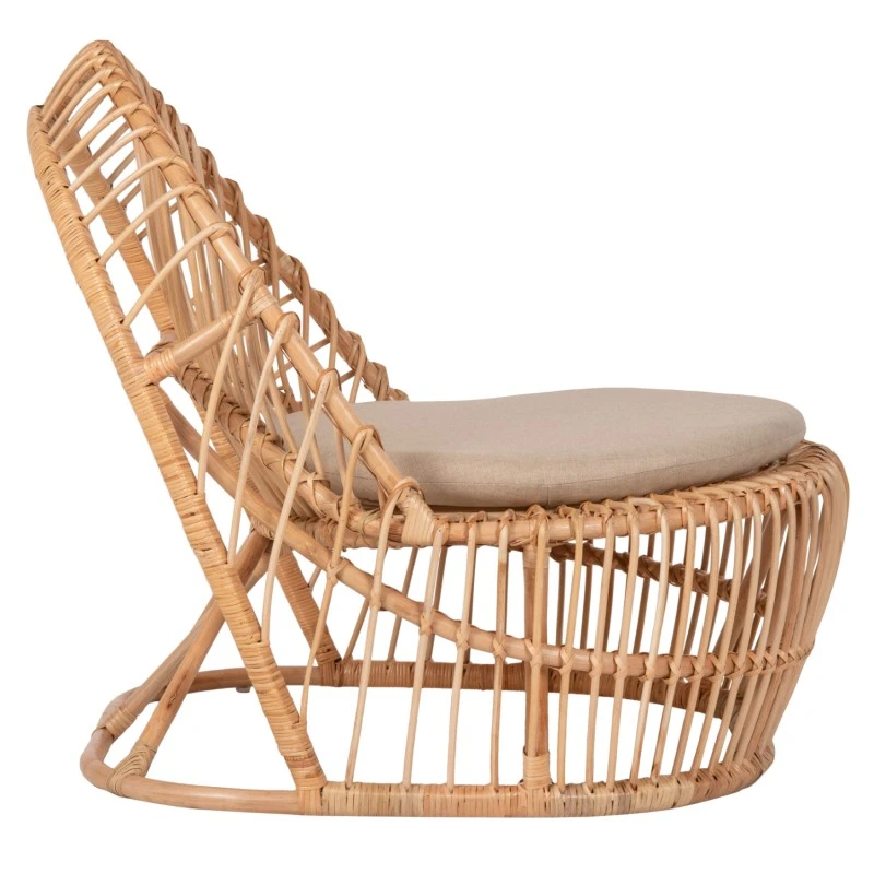 ΠΟΛΥΘΡΟΝΑ ENTROPY HM9840.01 RATTAN ΦΥΣΙΚΟ ΜΕ ΕΚΡΟΥ ΜΑΞΙΛΑΡΙ 80x97x85Υεκ.