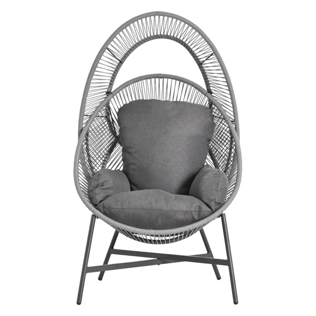 ΠΟΛΥΘΡΟΝΑ-ΦΩΛΙΑ RULER HM6506.01 ΓΚΡΙ ΜΕΤΑΛΛΟ-P.E.RATTAN-ΜΑΞΙΛΑΡΙΑ 90x85x149Υεκ