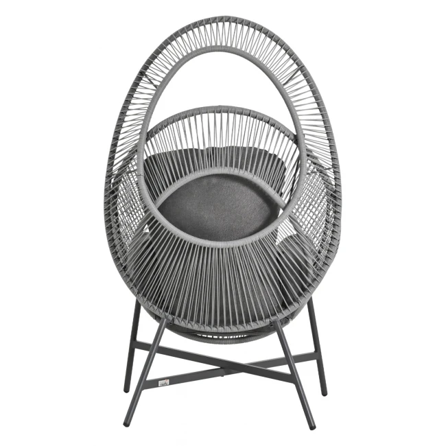 ΠΟΛΥΘΡΟΝΑ-ΦΩΛΙΑ RULER HM6506.01 ΓΚΡΙ ΜΕΤΑΛΛΟ-P.E.RATTAN-ΜΑΞΙΛΑΡΙΑ 90x85x149Υεκ