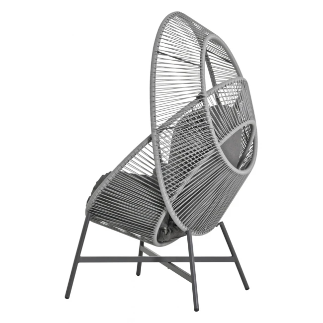 ΠΟΛΥΘΡΟΝΑ-ΦΩΛΙΑ RULER HM6506.01 ΓΚΡΙ ΜΕΤΑΛΛΟ-P.E.RATTAN-ΜΑΞΙΛΑΡΙΑ 90x85x149Υεκ