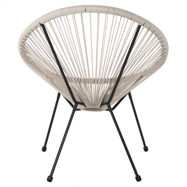 ΠΟΛΥΘΡΟΝΑ HM5872.03 ΤΥΠΟΥ ΦΩΛΙΑ ΜΕΤΑΛ. ACAPULCO ΜΑΥΡΗ-ΕΚΡΟΥ ΣΥΝΘ. RATTAN 71x72x80Υεκ