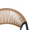 ΠΟΛΥΘΡΟΝΑ HOMAN HM6430.01 ΓΚΡΙ ΜΕΤΑΛΛΟ & TEXTILENE--ΜΠΕΖ P.E.RATTAN 53x58x75Υεκ