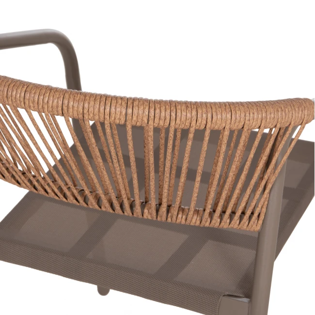 ΠΟΛΥΘΡΟΝΑ HOMAN HM6430.04 ΣΑΜΠΑΝΙ ΜΕΤΑΛΛΟ & TEXTILENE--ΜΠΕΖ P.E.RATTAN 53x58x75Υεκ
