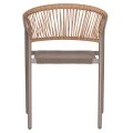 ΠΟΛΥΘΡΟΝΑ HOMAN HM6430.04 ΣΑΜΠΑΝΙ ΜΕΤΑΛΛΟ & TEXTILENE--ΜΠΕΖ P.E.RATTAN 53x58x75Υεκ