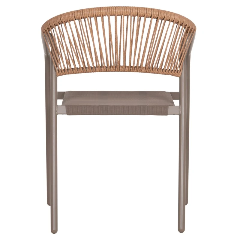 ΠΟΛΥΘΡΟΝΑ HOMAN HM6430.04 ΣΑΜΠΑΝΙ ΜΕΤΑΛΛΟ & TEXTILENE--ΜΠΕΖ P.E.RATTAN 53x58x75Υεκ