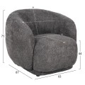 ΠΟΛΥΘΡΟΝΑ KARPEN HM9600.01 ΓΚΡΙ ΜΠΟΥΚΛΕ ΥΦΑΣΜΑ  93x87x78Υ εκ.
