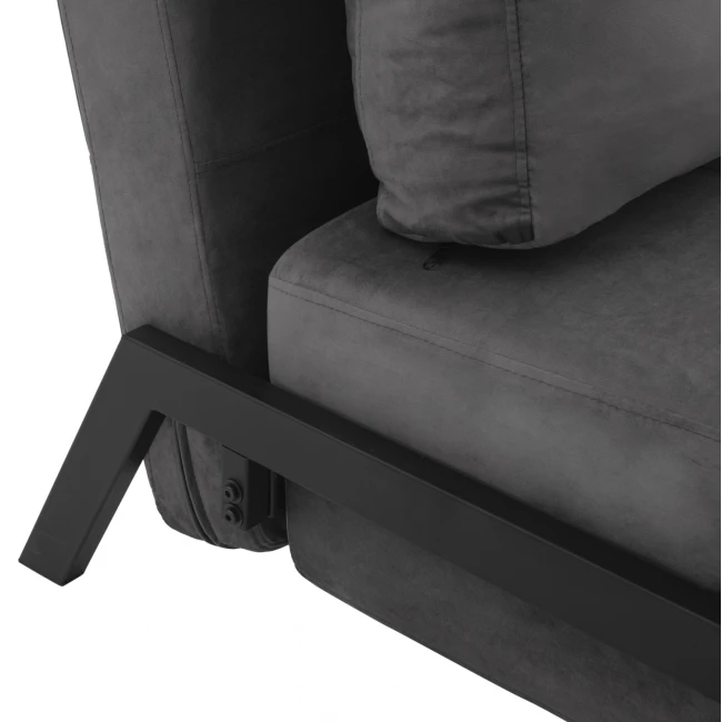 ΠΟΛΥΘΡΟΝΑ ΚΡΕΒΑΤΙ ΑΠΟ ΒΕΛΟΥΔΟ ΓΚΡΙ HM3078.11 95x92x66Υ εκ.