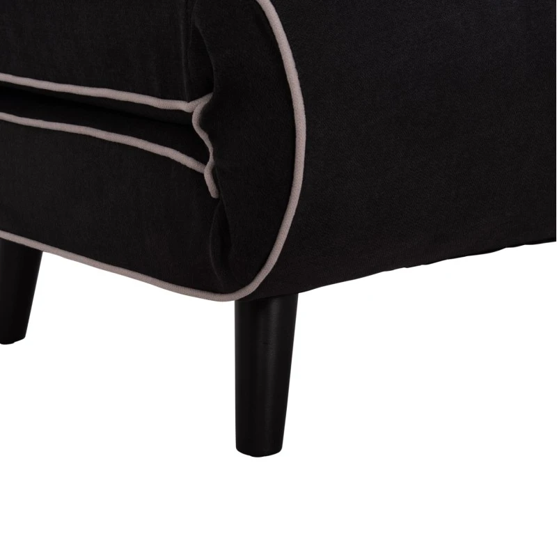 ΠΟΛΥΘΡΟΝΑ ΚΡΕΒΑΤΙ BRAXTON HM8425.03 ΜΑΥΡΟ ΥΦΑΣΜΑ 78x88x78Υεκ.