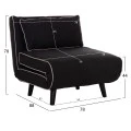 ΠΟΛΥΘΡΟΝΑ ΚΡΕΒΑΤΙ BRAXTON HM8425.03 ΜΑΥΡΟ ΥΦΑΣΜΑ 78x88x78Υεκ.