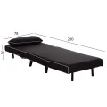 ΠΟΛΥΘΡΟΝΑ ΚΡΕΒΑΤΙ BRAXTON HM8425.03 ΜΑΥΡΟ ΥΦΑΣΜΑ 78x88x78Υεκ.