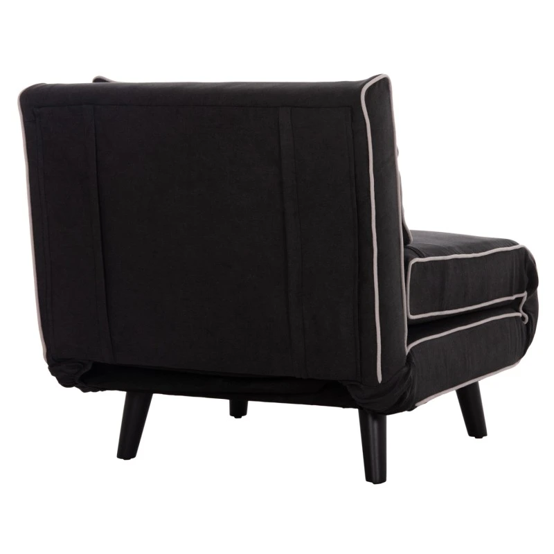 ΠΟΛΥΘΡΟΝΑ ΚΡΕΒΑΤΙ BRAXTON HM8425.03 ΜΑΥΡΟ ΥΦΑΣΜΑ 78x88x78Υεκ.