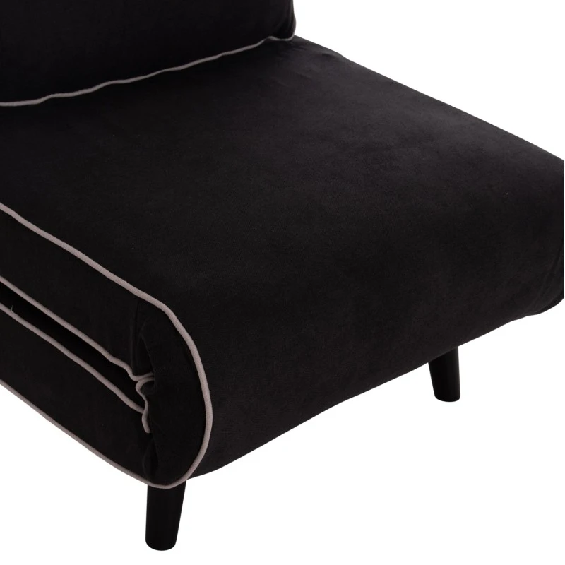 ΠΟΛΥΘΡΟΝΑ ΚΡΕΒΑΤΙ BRAXTON HM8425.03 ΜΑΥΡΟ ΥΦΑΣΜΑ 78x88x78Υεκ.