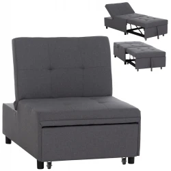 ΠΟΛΥΘΡΟΝΑ-ΚΡΕΒΑΤΙ LIBRE HM3295.01 ΓΚΡΙ ΥΦΑΣΜΑ 75x106x87Υεκ.