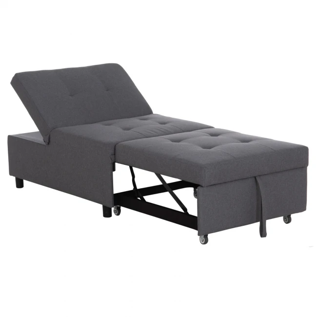 ΠΟΛΥΘΡΟΝΑ-ΚΡΕΒΑΤΙ LIBRE HM3295.01 ΓΚΡΙ ΥΦΑΣΜΑ 75x106x87Υεκ.