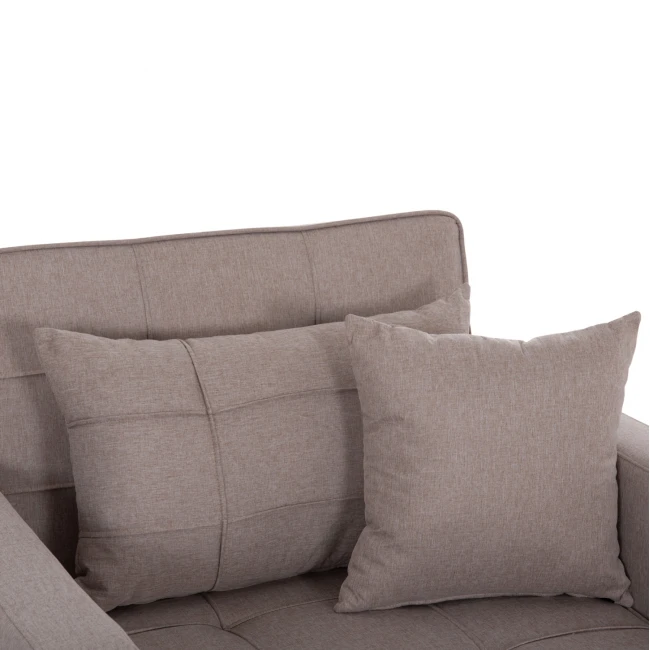 ΠΟΛΥΘΡΟΝΑ-ΚΡΕΒΑΤΙ MERO HM3306.03 ΜΠΕΖ ΥΦΑΣΜΑ 100x90x83Υεκ.