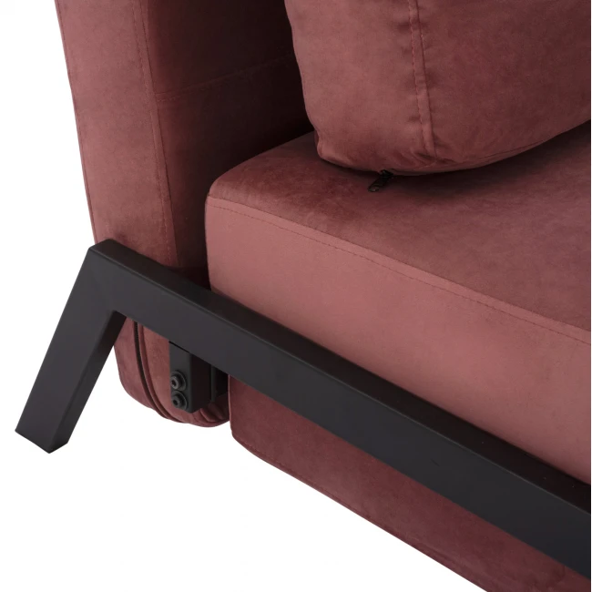 HM3078.12 ΠΟΛΥΘΡΟΝΑ ΚΡΕΒΑΤΙ, ΒΕΛΟΥΔΟ ΣΑΠΙΟ ΜΗΛΟ  95x92x66Υ εκ.