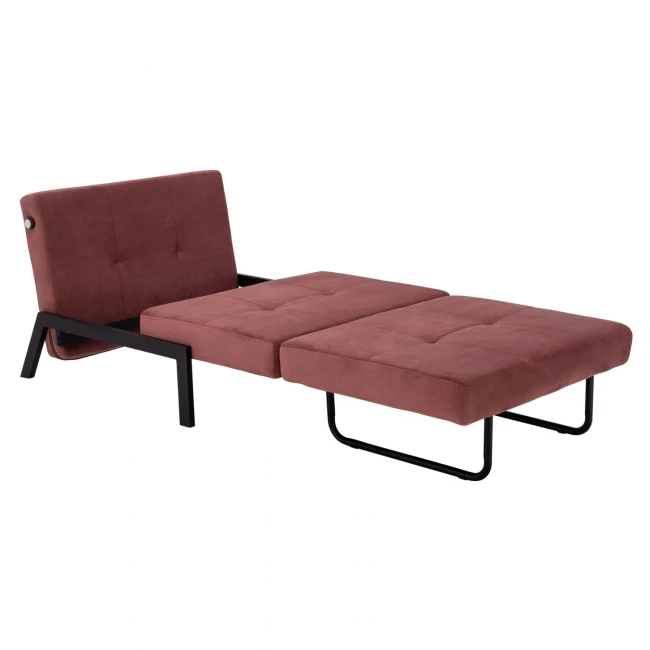 HM3078.12 ΠΟΛΥΘΡΟΝΑ ΚΡΕΒΑΤΙ, ΒΕΛΟΥΔΟ ΣΑΠΙΟ ΜΗΛΟ  95x92x66Υ εκ.